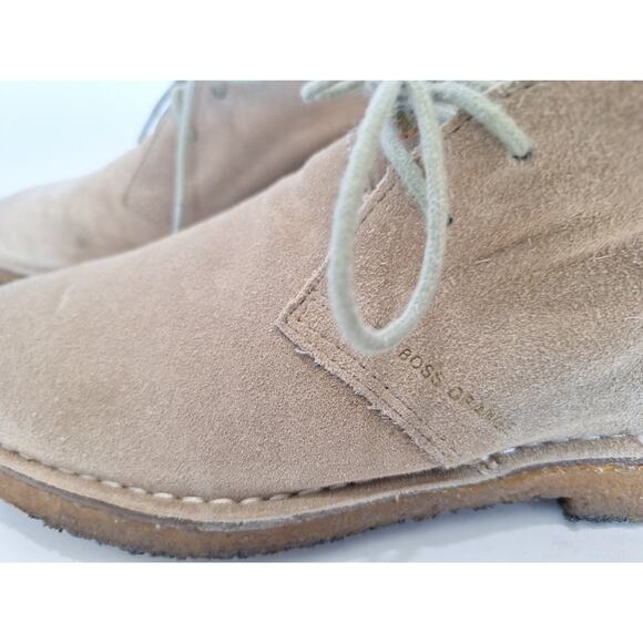 BOSS Orange Beige Suede Desert Chukka Boots Men’s 40 (US 7) Casual Crepe Sole - Picture 5 of 9